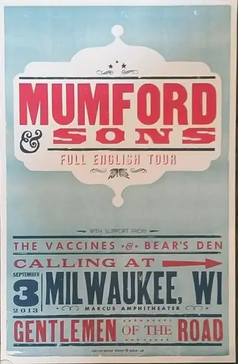 Mumford & Sons concert poster