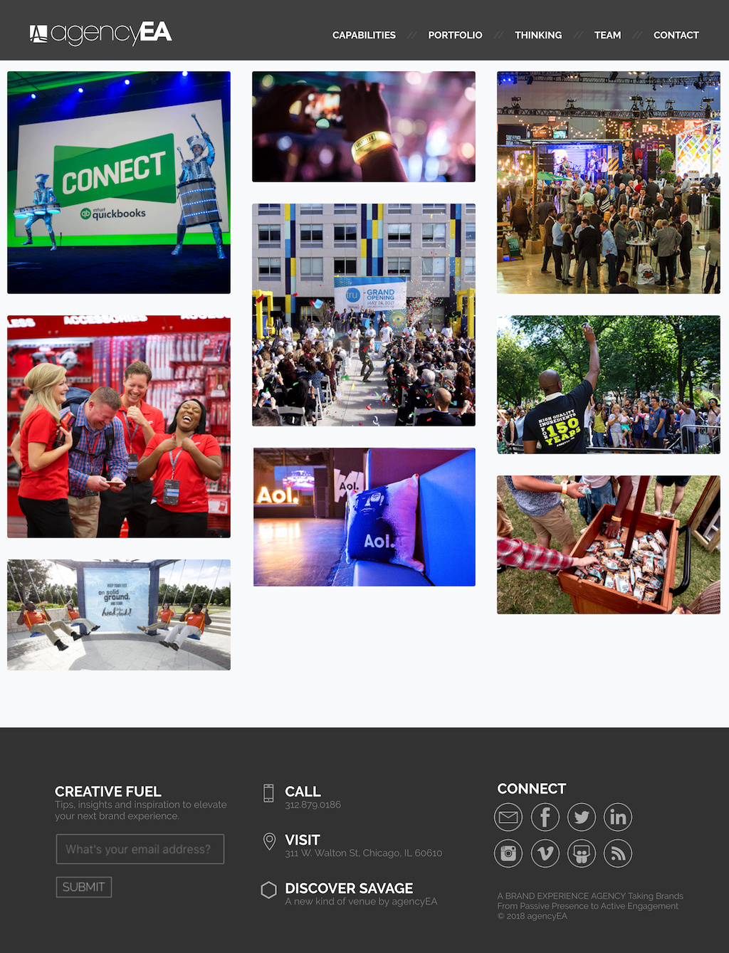 Agency EA portfolio page