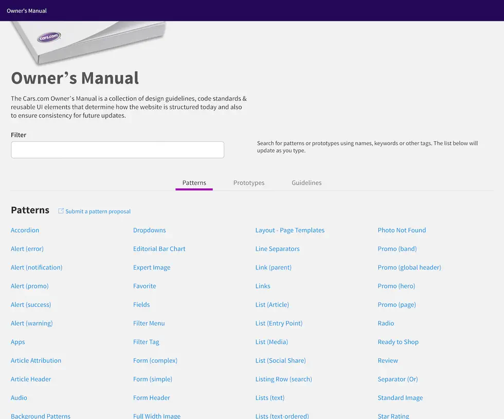 Cars Owners Manual home