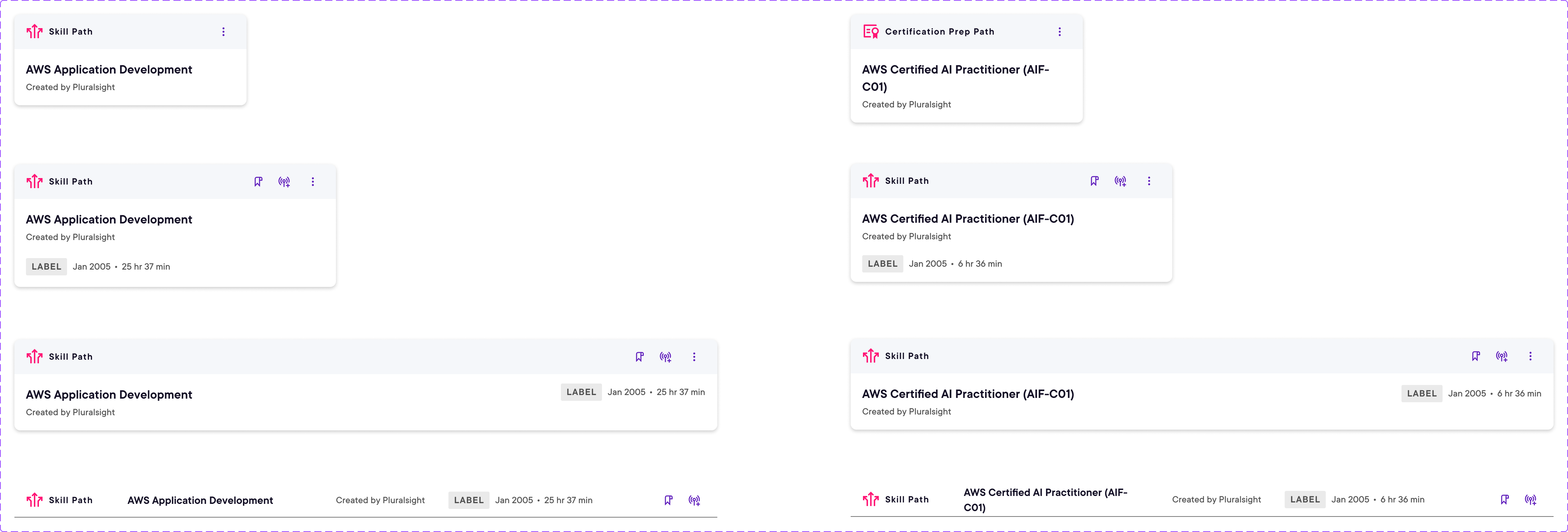Pando Design System new cards layout