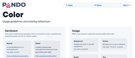 Pando Design System design guidelines