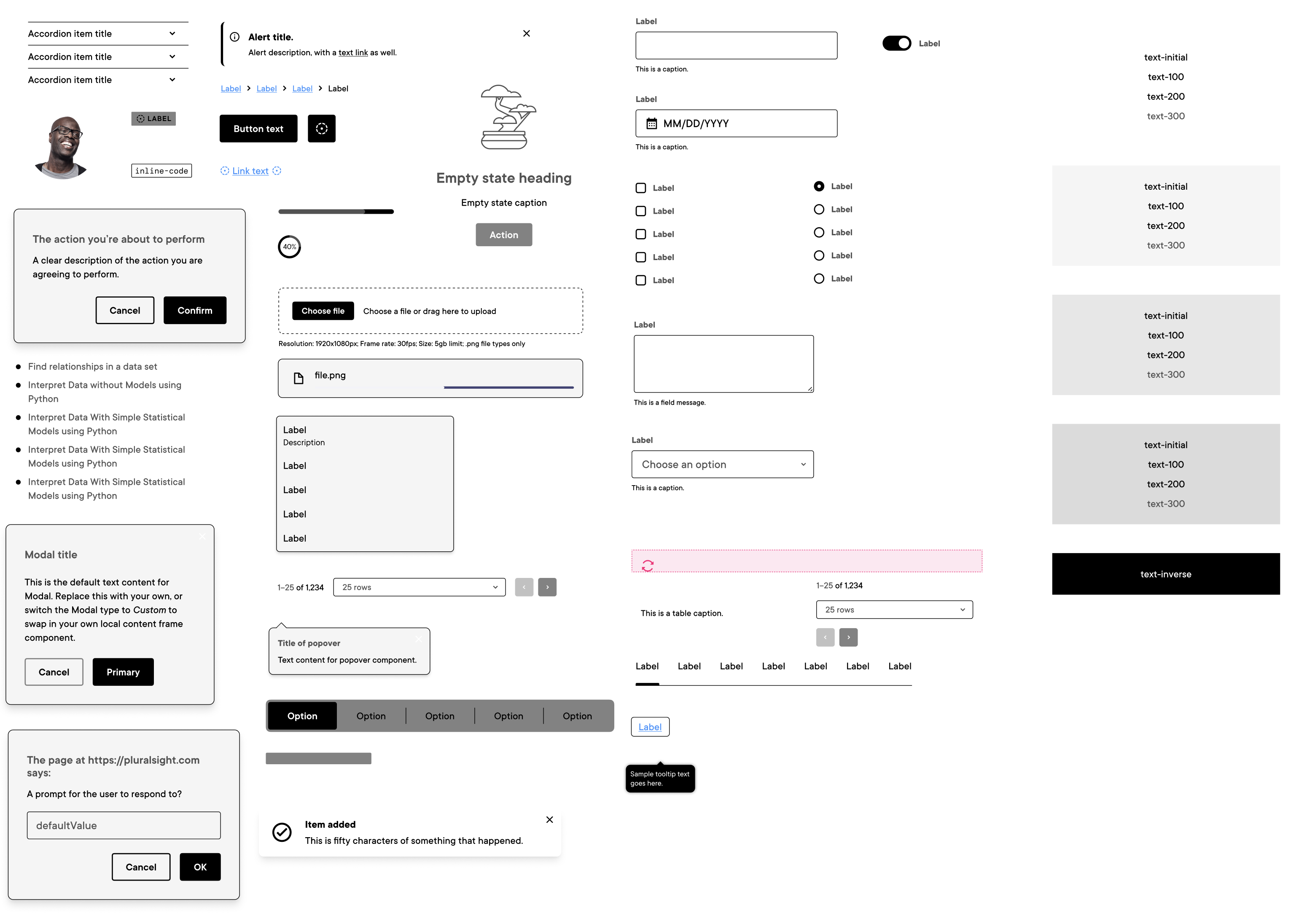 Pando Figma UI-kit wireframe mode